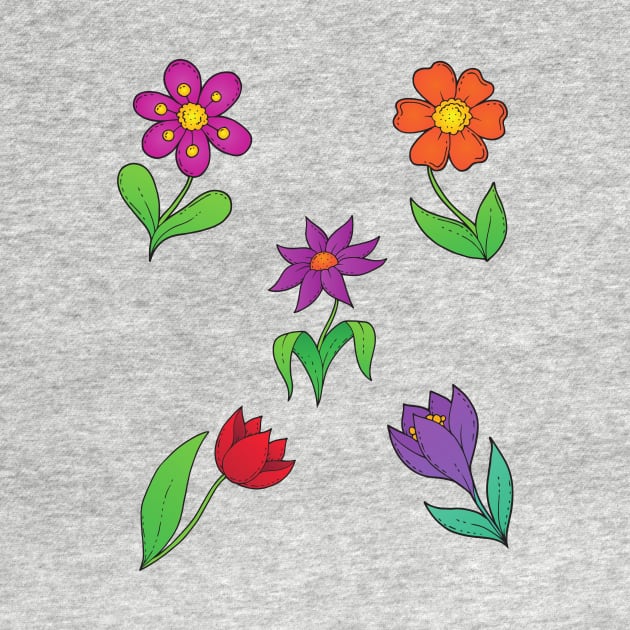 Hand Drawn Flower clipart by monicasareen